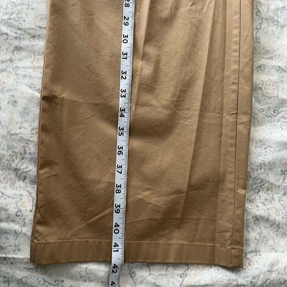 Lands' End Tan Wide Leg Pleated Pants - Picture 9 of 15